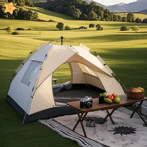Automatic Pop-Up Camping Tent, Windproof And Sun-Resistant, Suitable for Park Camping Trips, Outdoor Hiking Adventures, Beach Family Vacations, Portable Foldable Design, The Perfect Holiday Gift