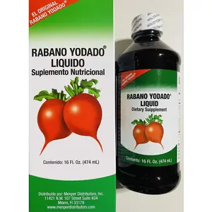 RABANO YODADO 16 oz (Grande) Iodine-Rich Dietary Radish Liquid Supplement, with Iodine, Vitamins B1, B6, B12 for Wellness & Energy Boosting Support