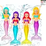 4 Counts Colorful Mermaid Dive Bath Toys, Fun Water Play Pool Swimming Games for Boys Girls Teens Adults, Perfect for Pool Parties