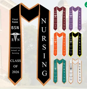 Personalized RN Graduation Stole Nursing Stole Registered Nurse BSN MSN Sash Class of 2026