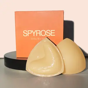 SPYROSE Women's Sticky Bra Inserts, Reusable Waterproof Push-Up Effect Bra Accessories, Comfortable Invisible Instant Lift for Backless Dresses & Bridal Wear Womenswear Fit Outfits Style Summer Clothes(New and old packaging will be shipped randomly)