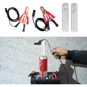 4Pcs Fuel Injector Cleaner Kit, Universal Fuel Injector Flush Cleaner Adapter DIY Cleaning Tool Kit with Test Lead, for Car Fuel Injector Tester Fuel Pump Pressure Test