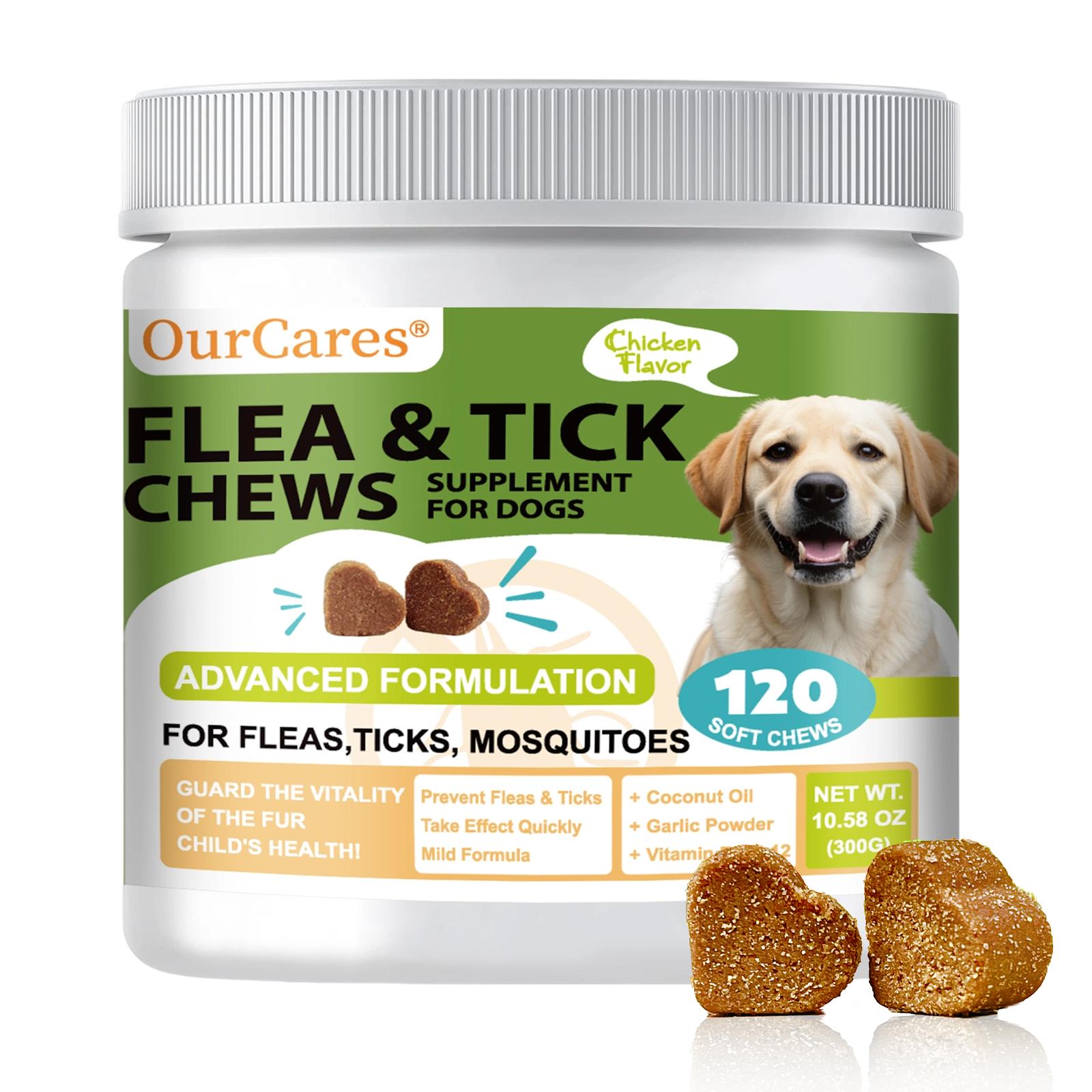 OurCares Healthy Skin Defense for Dogs - 120 Soft Chews Natural Oral Supplement for All Dogs Supports Healthy Skin & Coat Chicken Flavor Pet Daily Chewable