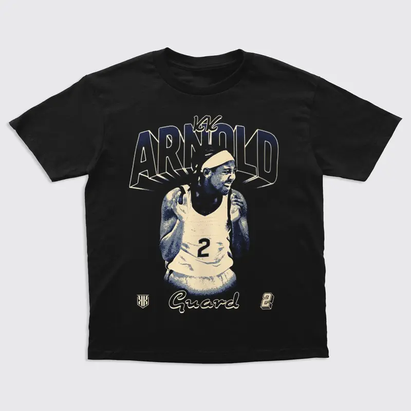 KK Arnold Portrait Basketball Classic Graphic Soft Cotton Crewneck T-Shirt Womenswear Fabric Top