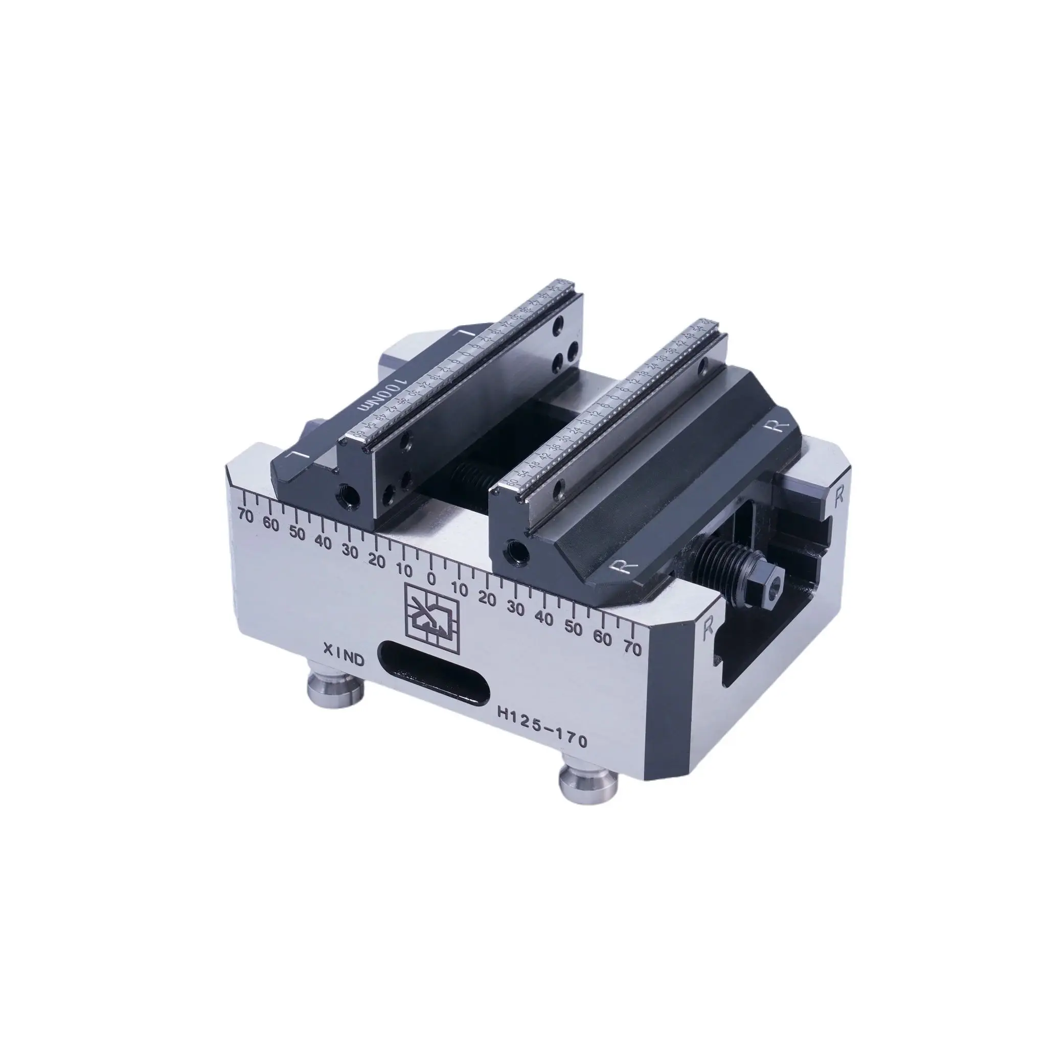 XinDian CNC 5-axis High-precision Self-centering Vise, Alloy Steel Fixture with ±0.02mm Accuracy, HRC58-62° Hardness, Serrated Jaws, D96 System