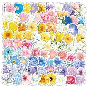 100pcs Plant Flower Floral Stickers High Quality Style Handmade Journal Decoration Decals, Perfect for DIY Crafts & Scrapbooking