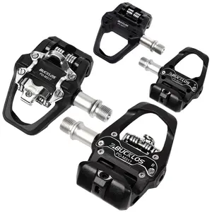 BUCKLOS Look Delta, SPD Spin Bike Bicycle Clip Pedals - Compatible with Peloton & Shimano SPD Fit Road Bike/Indoor Outdoor Cycling (9/16'' Clips Pedal Replacement)