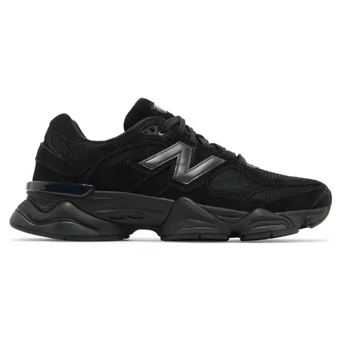 New Balance 9060 Triple Black Suede Men's Sneakers, Authentic, Athletic, Lace-up, Suede Upper, Chunky Dad Shoes, Comfortable Everyday Footwear, Casual Walking Shoes