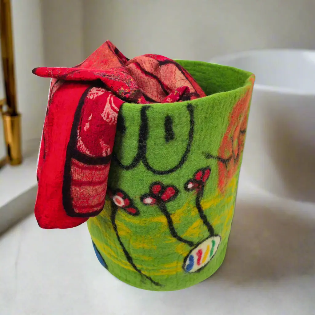 Elegant & Eco-Friendly Handmade Felt Basket