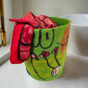 Elegant & Eco-Friendly Handmade Felt Basket