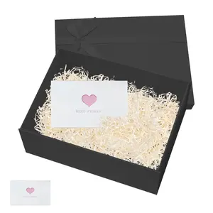 1pcs Gift Box With Lid & Ribbon, 9.72x7.09x3.35 - Elegant Wedding & Birthday Packaging, Themed Gift Box, Perfect For Shoes, Clothing & Bridal Gifts(Black)