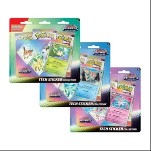 Prismatic Evolutions Tech Sticker Collection Featuring Eevee & Pokemon Illustrations