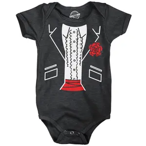 Fancy Tuxedo Baby Bodysuit Funny Sarcastic Suit Graphic Novelty Jumper for Infants Funny Baby Onesies Funny Sarcastic Onesie Novelty Onesie Black -