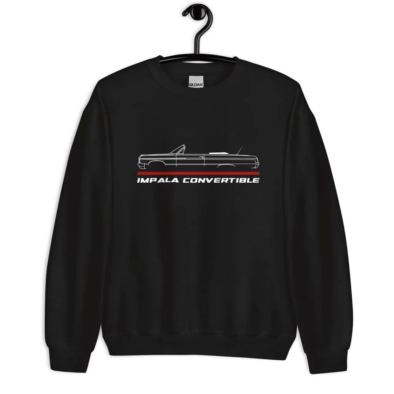 Vintage Classic Muscle Impala Convertible 1964 Car Silhouette Unisex T-Shirt Sweatshirt Hoodie, Car Enthusiast and Fans Gift