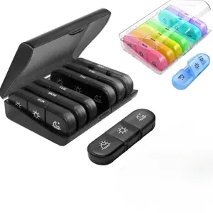 7 Day Pill Organizer Box with 21 Compartments, Portable Non-BPA Medicine Container, Travel Storage for Vitamins, Calcium Supplements, Health Products, Healthcare