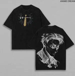 Nanami Kento- Jujutsu Kaisen Retro Vintage Unisex Oversize Anime Manga Washed Heavyweight Cotton T-shirt, Gift For Anime Fan,Anime Lover Clothing