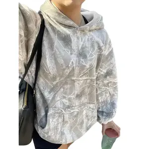 Lightweight Camo Hoodie for Men Women, Maple Leaf Hooded Sweatshirt, Street wear Fashion Sport solid drawstring pocket hoodie Womenswear Tops Pullover Bridal 4th july outfit vacation outfits streetwear Casual Long Sleeve Winter Ivory sport grey