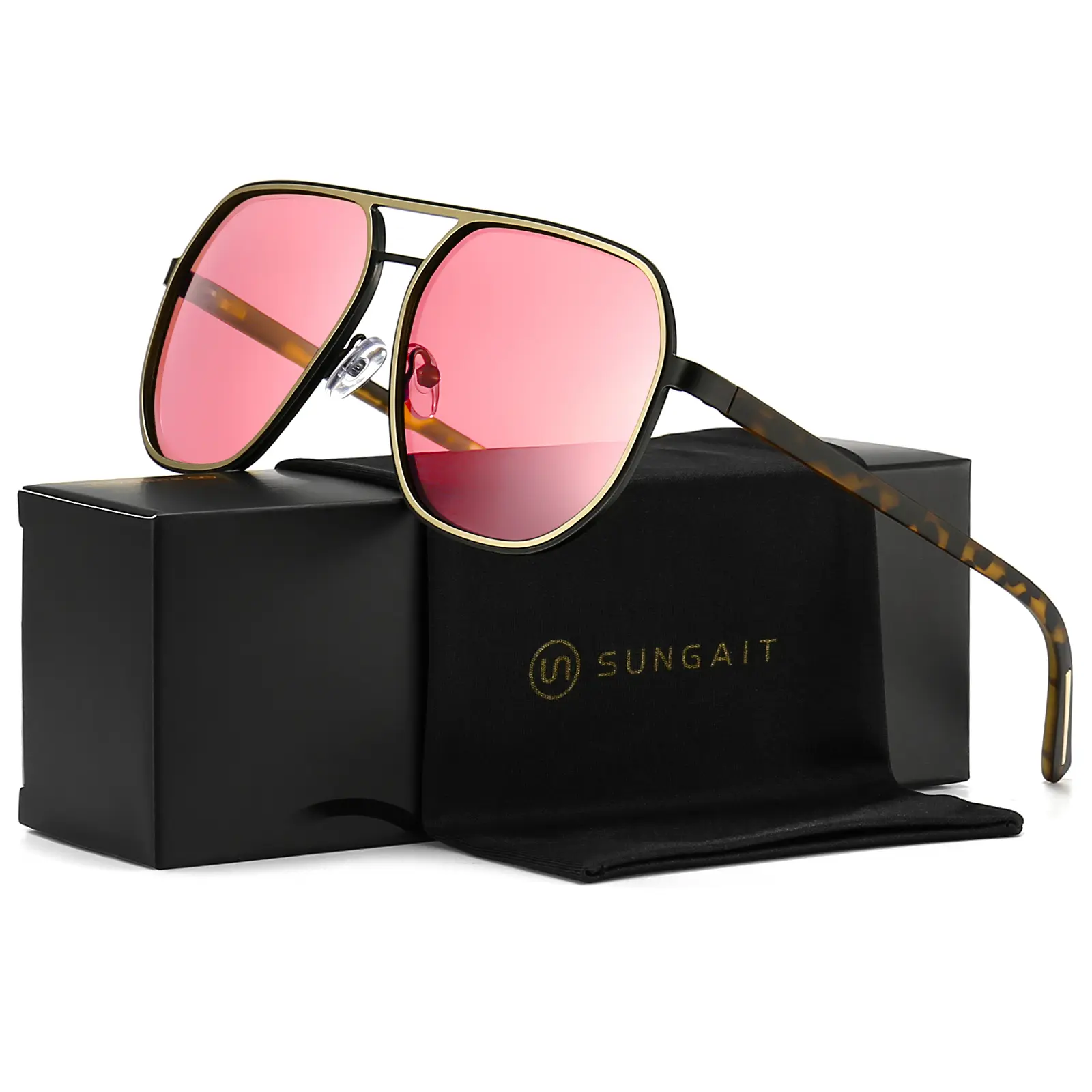 SummerVibes】SUNGAIT Retro Polygon Aviator Sunglasses for  display picture 1