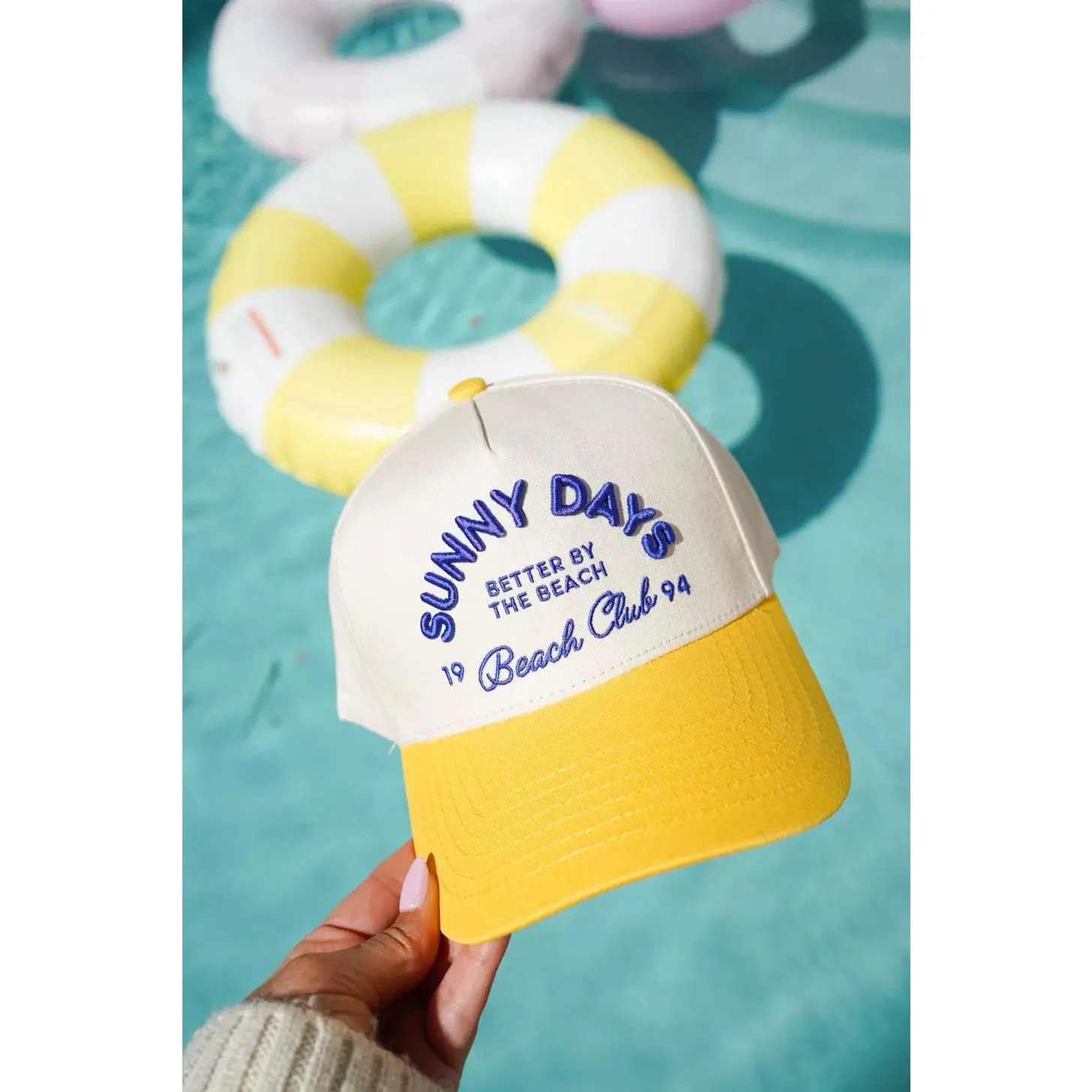 Sunny Days Yellow Vintage Cap