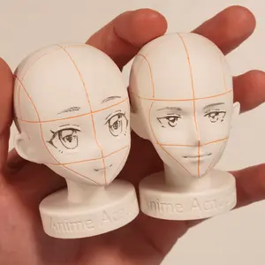 Anime Academy - Anime Head Reference Models Set of 2 Detailed Heads for Artistic Development and Design Anime Academy - Anime Head Reference Models Set of 2 Detailed Heads for Artistic Development and Design