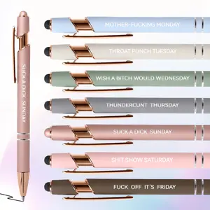 7-Pack Funny Quote Gel Pens | 0.5mm Fine Tip | Smooth & Fast-Drying Ink | Adult Humor Pens | Teacher & Nurse Gift Pens (Adult Humor)
