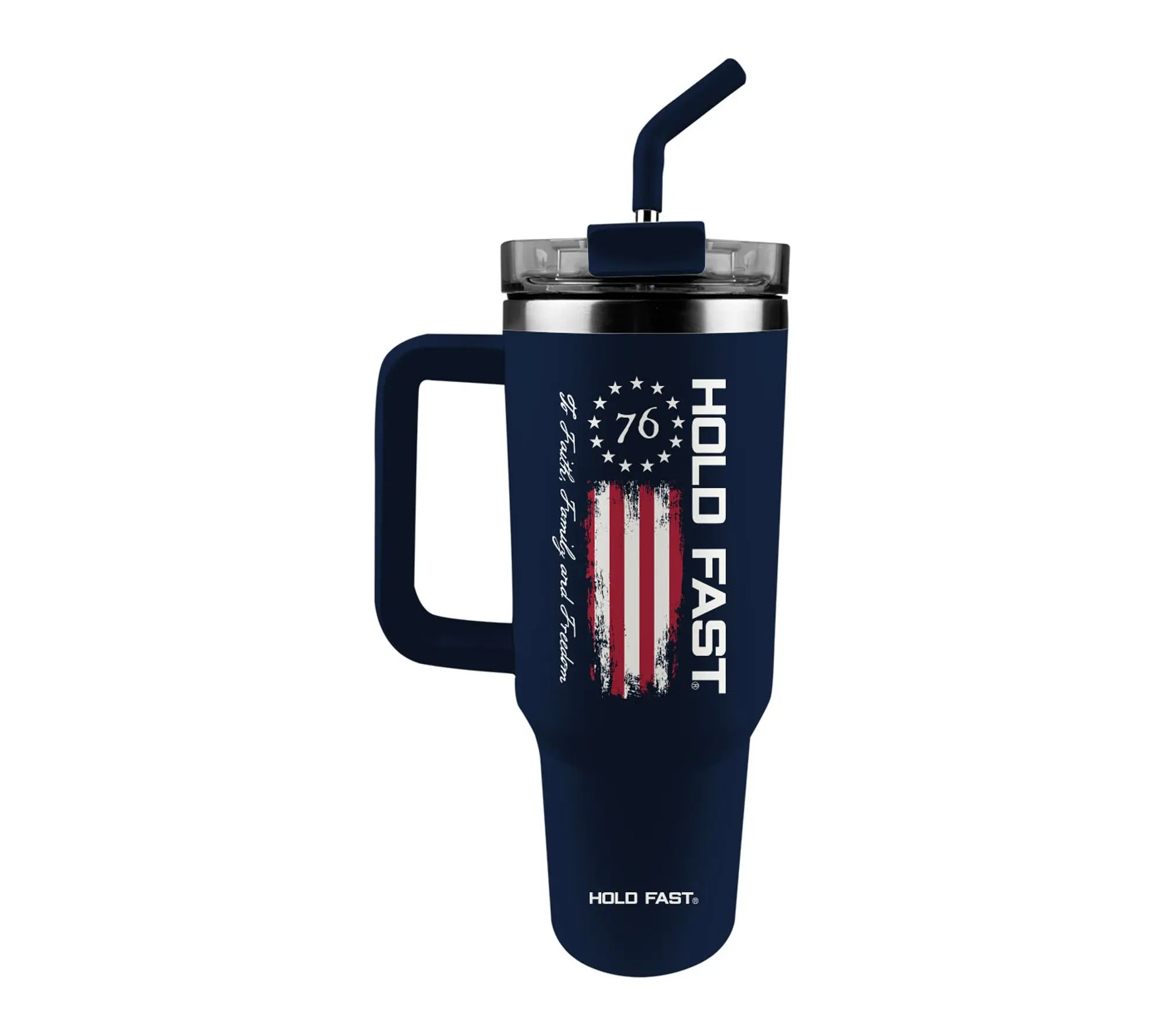 HOLD FAST 40 oz Stainless Steel Mug With Straw
