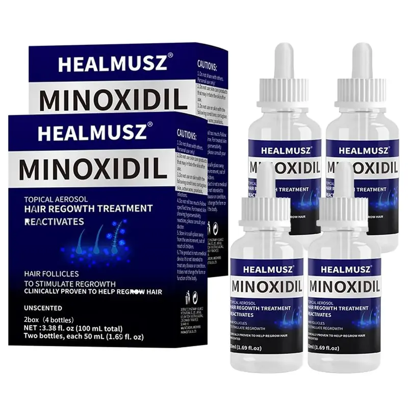 5% Minoxidil + High-Strength Biotin Unisex Hair Growth Liquid - Clinically Proven, FDA Approved, Paraben Free, Haircare Solution for Thicker Stronger Hair, Balding Support