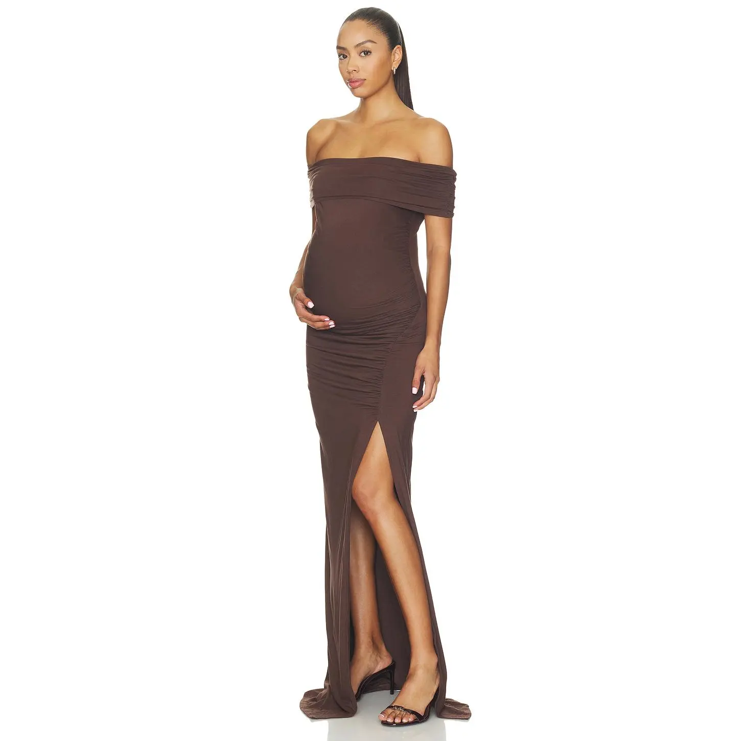 BUMPSUIT The Sleeveless Evening Dress in Chocolate