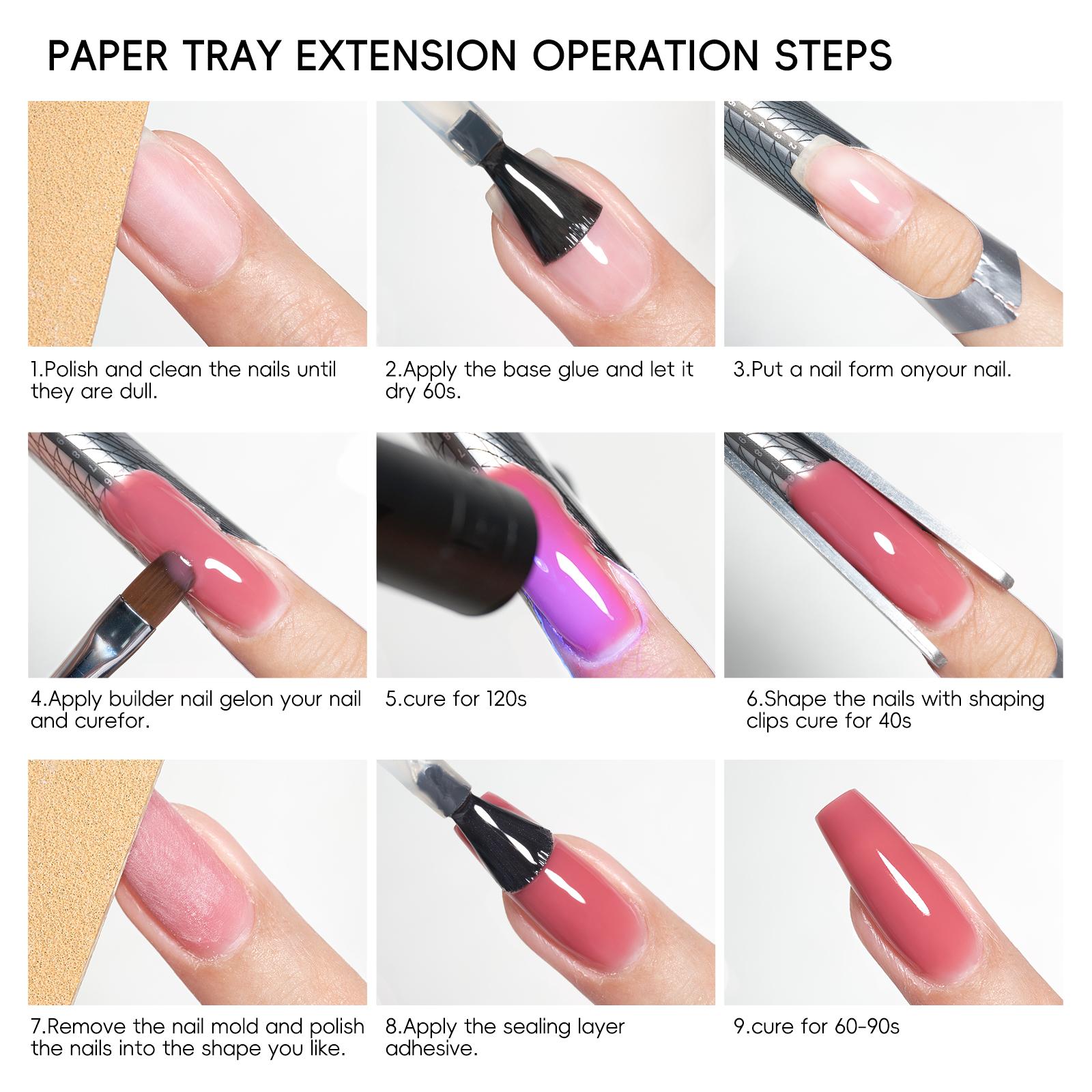 TRICOLOR FISH Builder Nail Gel 35g Jelly Nude Pink Hard Gel for Nails Extension Glossy Durable Long Lasting Salon-Quality Results