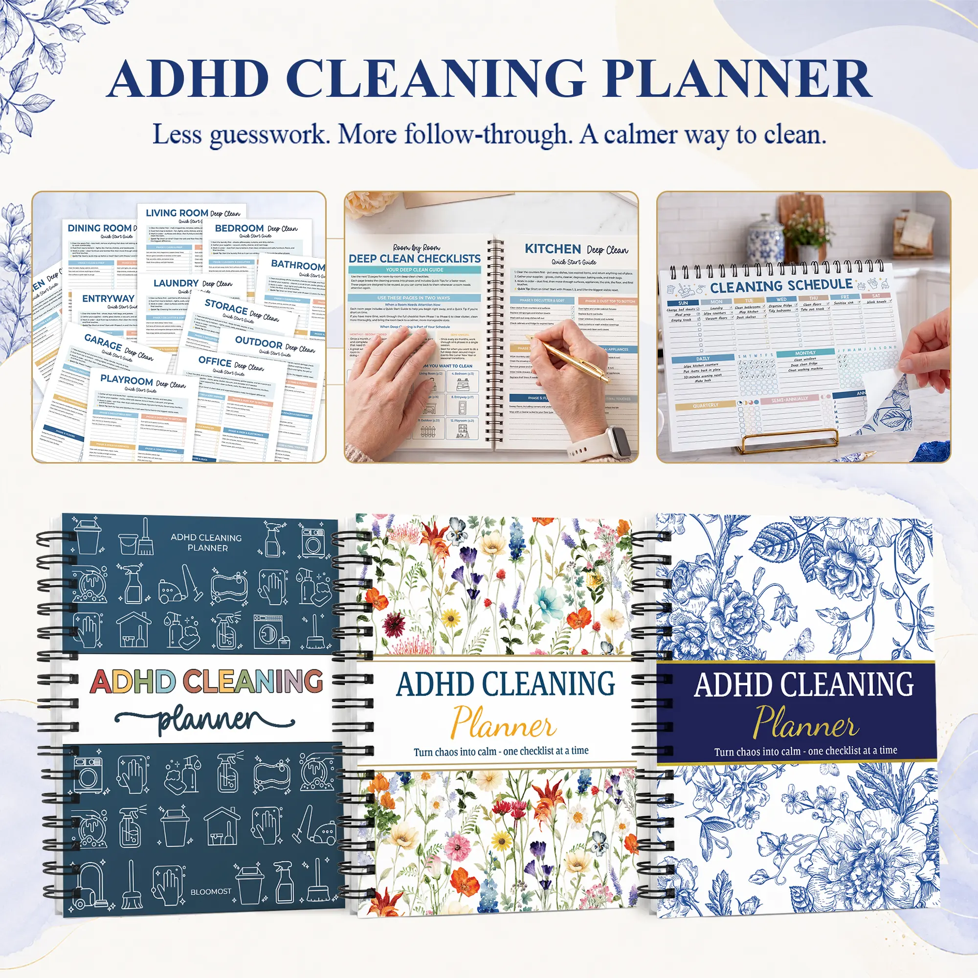 2026 Edition | ADHD Cleaning Checklist, Cleaning Schedule And To-do-List Organizer For Adults and Teens, Daily, Weekly & Monthly Household Solution For ADHD Minds, Stress-Free Housework, Stay Organized & Tidy