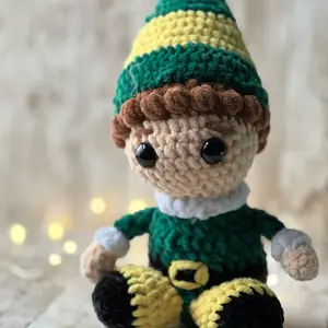 Handmade, Crochet Amigurumi, 12” Plush Christmas Elf