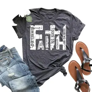 Christian Shirt, Bible Verse Religious Outfit, Retro Faith Cross Graphic Tees, Genderneutral Adult Classic Jersey
