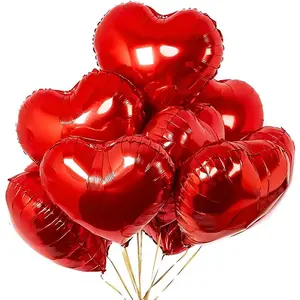 20 count Red Heart Balloons, 18 inch Heart Shaped Balloon foil Love Balloon for Wedding Decoration Party Balloon Valentine Birthday