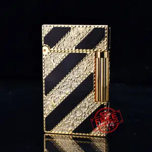 S.T Dupont 2 Black Flame with Gold Cross-Plaque Luxury