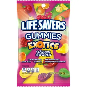 LIFE SAVERS Exotics Gummy Candy, 7 oz Bag Sweet Snack