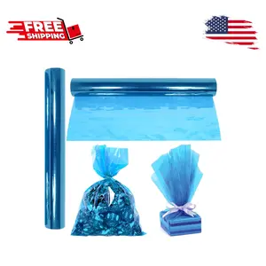 Cellophane Wrap Roll Blue | 100’ Ft. Long X 16” in. Wide