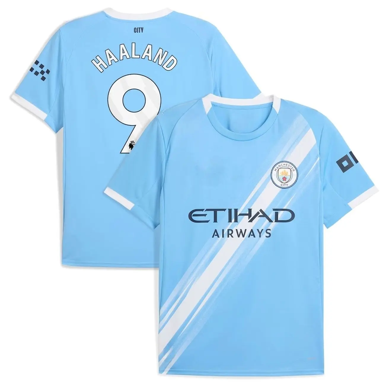 Premium Sky Blue Soccer Jersey Number 9 Athletic Sports Tee 2025/2026
