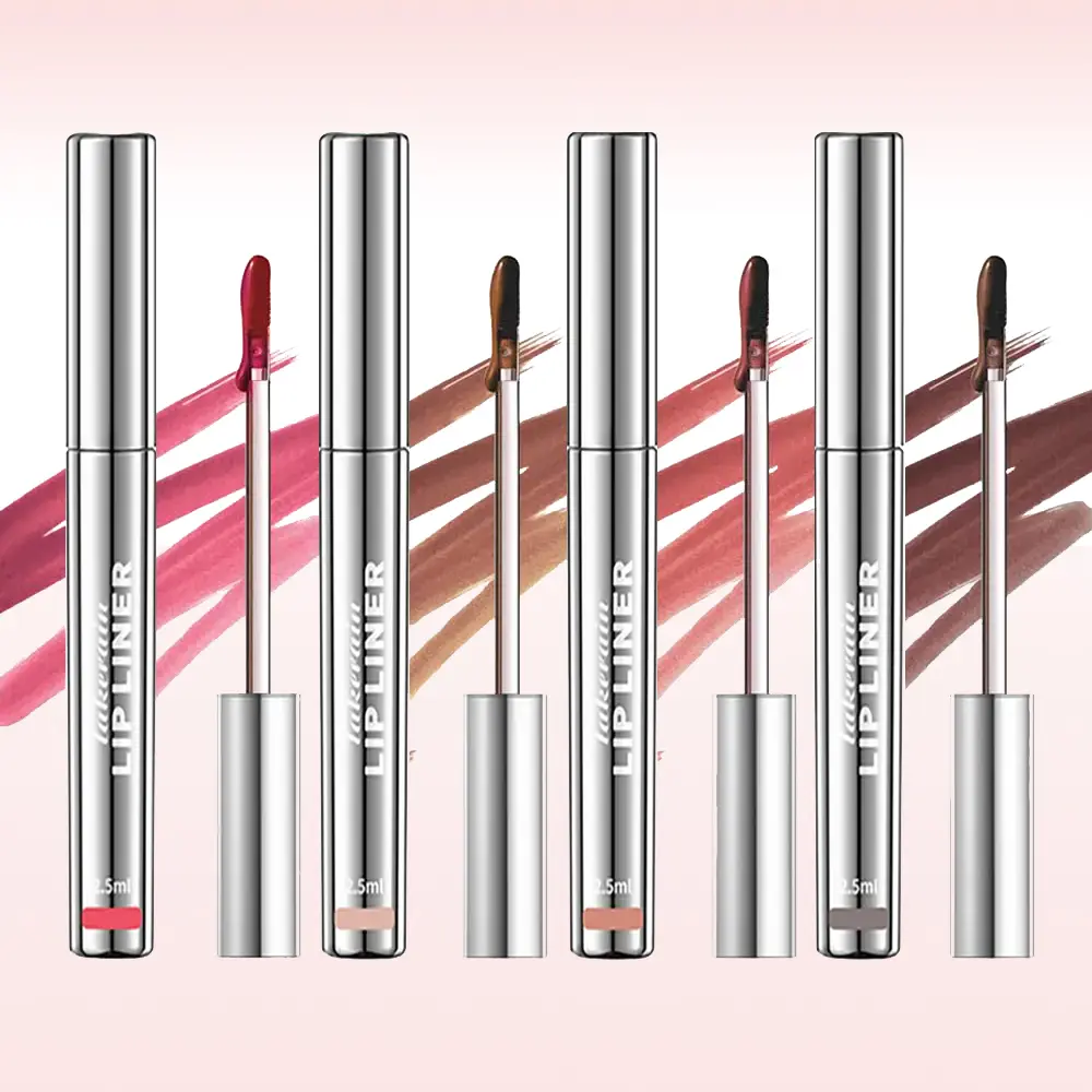 [ Buy 1 get 3 free ]4Pcs Peel Off Lip Liner Stain Lip Gloss Lip Tint Set Velvet Matte Tattoo Long Lasting Waterproof Transfer Proof Brightening Cosmetic Clear Lipstick,Mother's Day Campaign