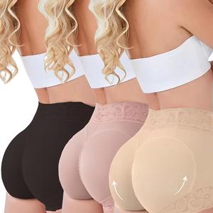 ROOSE CLOUD Women's Contrast Lace High Waist Shapewear Shorts Hip Enhancer Panties Belly Control Underwear Womenswear Sexy Under Dress