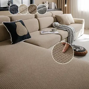 Modern Elastic Sofa Cover, Dustproof Sofa Slipcover, High Stretch Anti-Slip Scratch-Resistant, Pet Friendly, Fits One to Four Seater