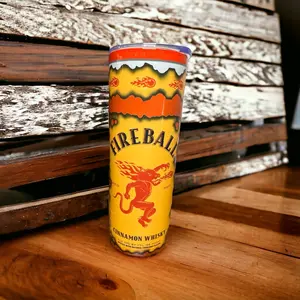 Fireball Whiskey Tumbler 20oz - Insulated Stainless Steel Cup - Perfect for Whiskey Lovers