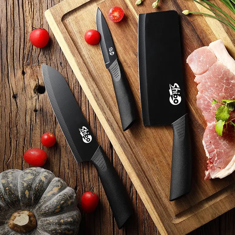 3 Pieces Knife Set,Household Chef Knife,Vegetable Knife, Fruit Knife Set,for Cutting Meat,Vegetables and Fruits,Sharp Kitchen Knife Set