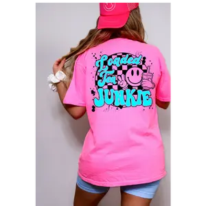 Loaded Tea Junkie Teal Tshirt Casual Comfort