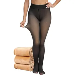 NEW COMPRESSION BAND & ONE SEAM OPTION! THE ORIGINAL MAGIC FLEECE LINED LEGGINGS -CLOSED FOOT - Fleece Tights Available in Plus Size thermoleggings  active warm  wear Dress Womenswear Breathable Lightweight Polyester tights