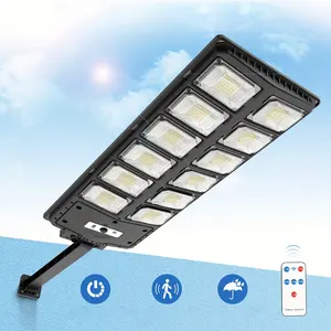 504 LED Solar Street Lights Outdoor Waterproof Dusk-to-Dawn Motion Sensor with Remote Control for Yard Garage Front Door Pathway