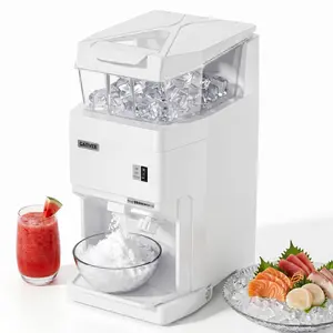 Garvee 286 Lbs/Hr Commercial Ice Shaver Crusher, 250W 1500RPM Electric Snow Cone Maker, Equipped with 2L Ice Storage Box, Blue Countertop Shaved Ice Machine Ideal for Home, Parties, Events and Snack Bars