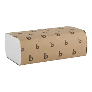 Multifold Disposable Bathroom Paper Hand Towels, 1-Ply, 9 x 9.45, 250 Towels/Pack, 16 Packs/Carton, White