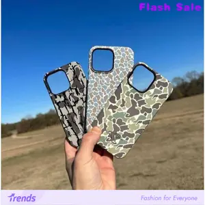 Camouflage iPhone Case With Bow – Super Hot Camo Style 2025 for iPhone 16 15 14 13 12 11 X Pro Max Mini Plus, Camouflage Hunting Patterns Gift, Trendy Streetwear Style