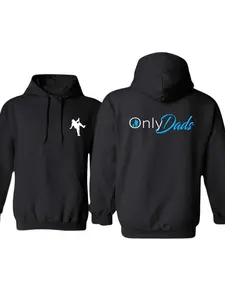 Only Dad Knitted Hoodie for Proud Fathers, Fun Fatherhood Theme Design, Long Sleeve Fitted Unisex Sweatshirt, Perfect Gift for Boyfriend