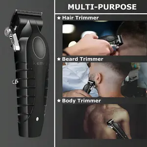 Professional Electric Hair Clipper for Barbers and Stylists, USB Rechargeable, Adjustable Blade Guard, Ideal Gift for Men Km-2296 Km-2299